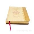 Copertina in pelle bordi in oro stampato Bibbia santa all&#39;ingrosso